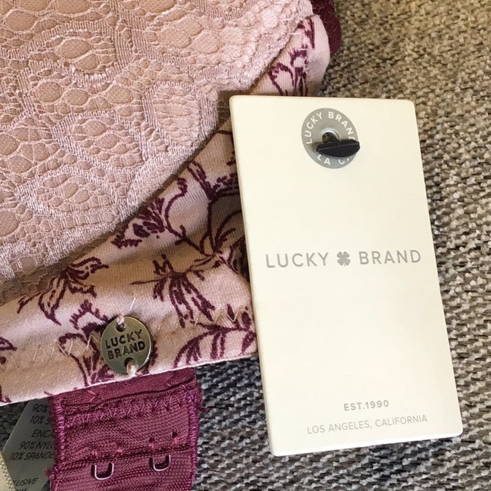 Lucky Brand | Brushed Micro and Lace Wirefree Bras - 2-Pack - Picture 10 of 10
